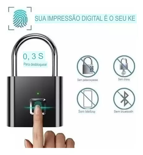 Cadeado inteligente com impressão digital