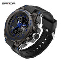 Relógio Masculino Sport Watch Sanda Prova D'água + Display LEDProva